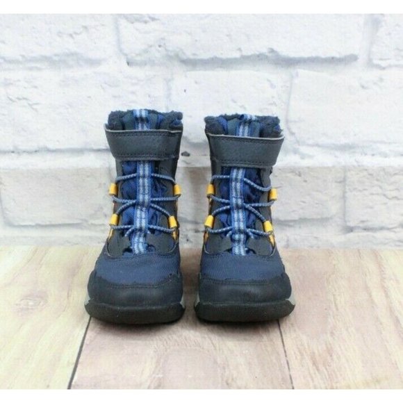 Merrell Boys Blue M-Snow Crush Jr Waterproof Lace Up Leather Winter  Snow Boots - Picture 4 of 9